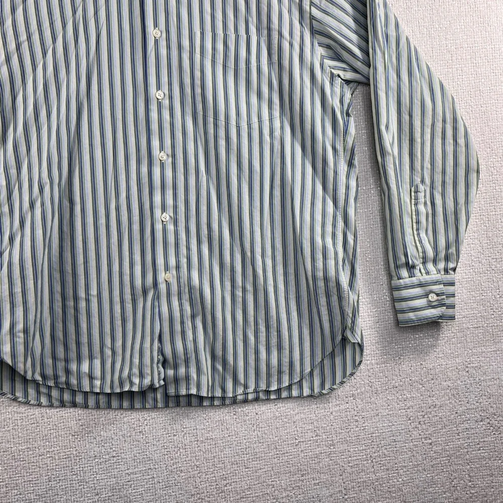 J Crew Mens Striped Button Down Long Sleeve Casual Dress Shirt‎ Size L